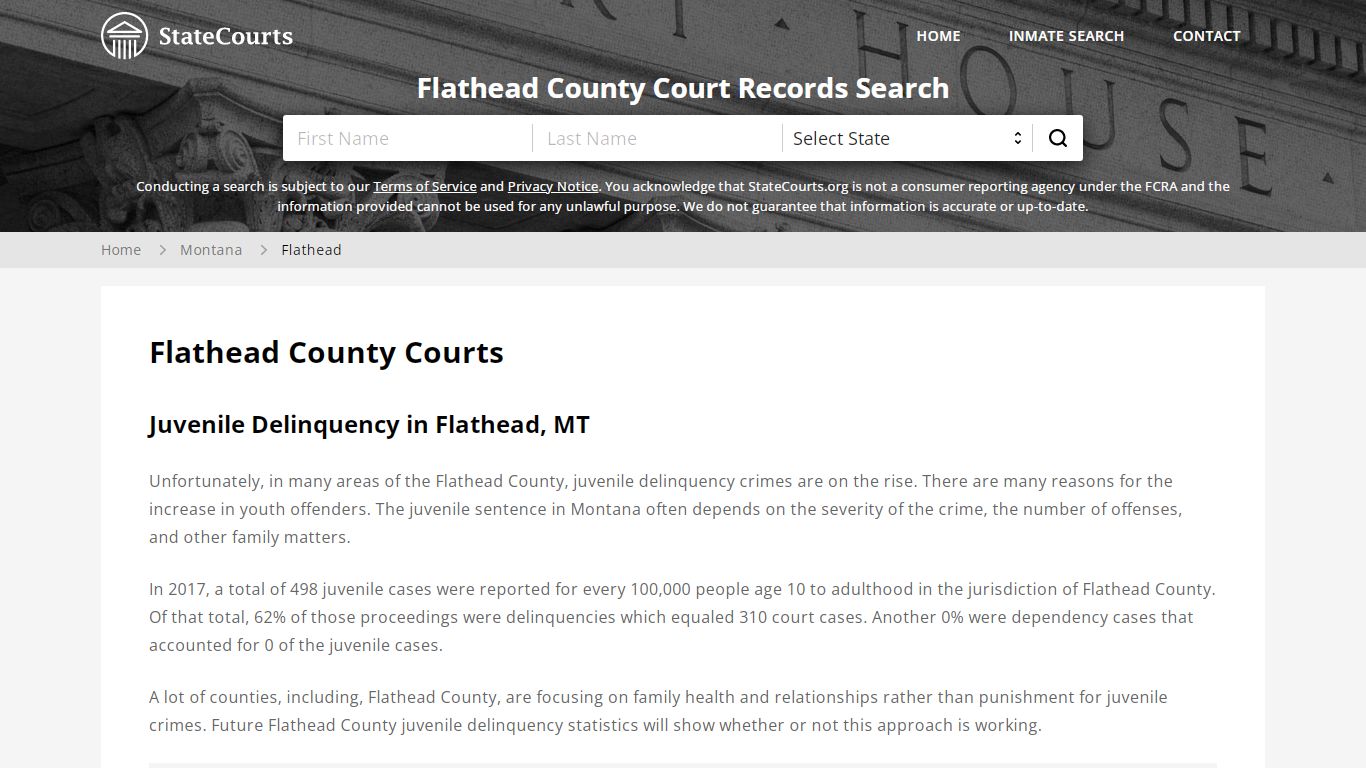 Flathead County, MT Courts - Records & Cases - StateCourts